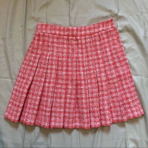 Zara plaid pleated skirt